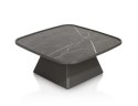 Stolik Kawowy Oskar 80x80 cm - Onyx Marmer HPL | Niski 35 cm