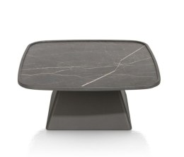 Stolik Kawowy Oskar 80x80 cm - Onyx Marmer HPL | Niski 35 cm