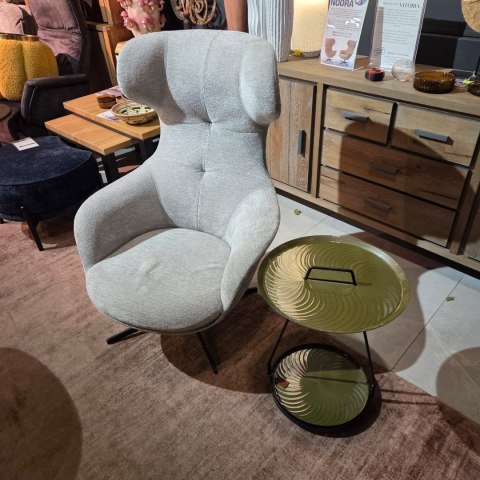 Stolik Pomocniczy Melbourne z Tacami 54 cm - Oliwkowy Metal | Coco Maison