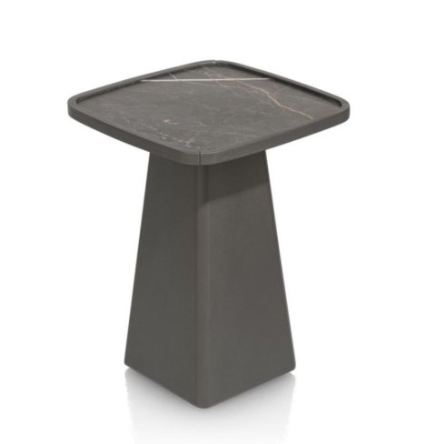 Stolik Pomocniczy Oskar 41x41 cm - Onyx Marmer HPL | Wysoki 55 cm