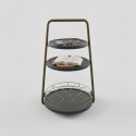 Stolik Pomocniczy / Patera James - 3-Poziomowy Metal i Drewno
