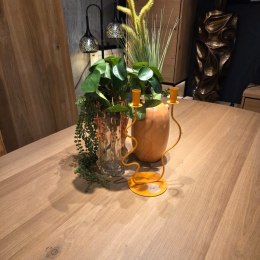 Szklana Waza/ wazon Lena 30 cm - Różowe Ombre i Organiczna Tekstura | COCOmaison