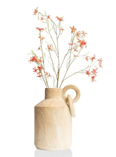 Wazon Dekoracyjny Christy 50 cm - Beżowa Ceramika | Coco Maison