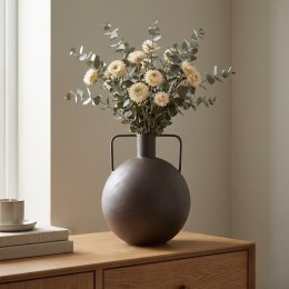 Wazon Metalowy Nox 28 cm - Czarny Mat / Kulisty | Coco Maison