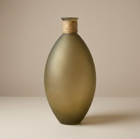 Wazon Podłogowy Dario 59 cm - Oliwkowe Matowe Szkło | COCOmaison