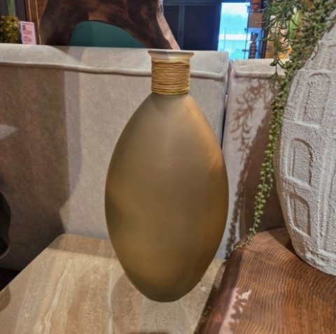 Wazon Podłogowy Dario 59 cm - Oliwkowe Matowe Szkło | COCOmaison