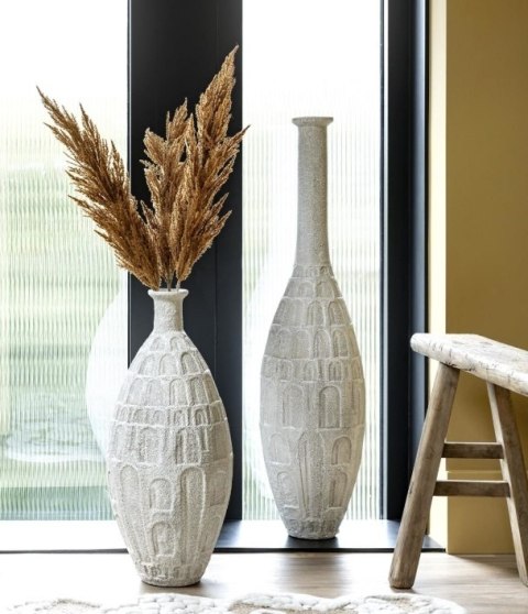 Wazon Podłogowy Dora 63 cm - Biały, Wydłużony | COCOmaison