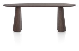 [na zamówienie] Stół do jadalni TRENTON 240x110 cm, fornir dębowy, kolor Clay, organiczny kształt