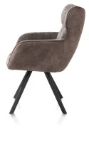 [od ręki] Krzesło Jadalniane Obrotowe Joah Habufa (4 Nóżki, Tapicerka Mikrofibra Calabria Lava/Szenila Enzo)