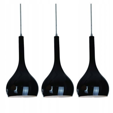 Lampa wisząca Alclara Bart Szklane czarne klosze Lampa wisząca Alclara Bart Szklane czarne klosze