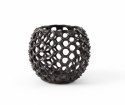 Ażurowa Osłonka Ceramiczna COCO maison Honeycomb - Szara, 21,5 cm