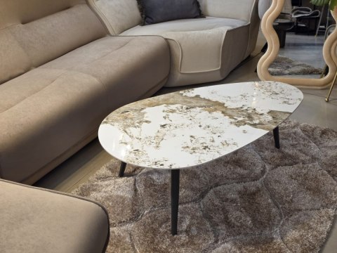 Designerski Stolik Kawowy ROMA 120 cm - Ceramika na Szkle Hartowanym | COCO maison