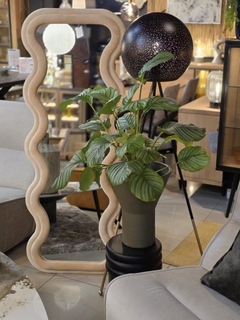 Designerskie Lustro Stojące Miro 160x60 cm - Beżowy Aksamit | COCOmaison