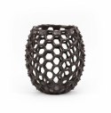 Duża Osłonka Ceramiczna COCO maison Honeycomb - Szara, 28 cm