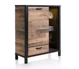 Highboard Wysoka Komoda Sardinie 115 cm - Driftwood & Antracyt, LED | Happy at Home