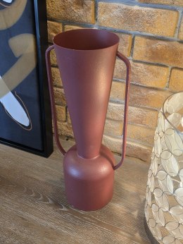 Industrialny Wazon Metalowy CORA 45 cm - Burgundowy Mat | COCO maison