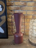 Industrialny Wazon Metalowy CORA 45 cm - Burgundowy Mat | COCO maison
