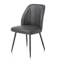 [K] Krzesło jadalniane LEO - Mikrofibra Pala / Antracyt