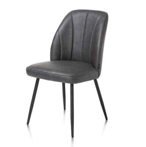 [K] Krzesło jadalniane LEO - Mikrofibra Pala / Antracyt