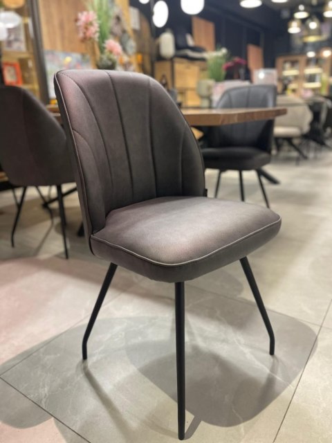 [K] Krzesło jadalniane LEO - Mikrofibra Pala / Antracyt