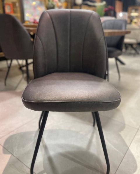 [K] Krzesło jadalniane LEO - Mikrofibra Pala / Antracyt