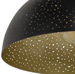 [K] Lampa Wisząca Arjen 5-Light - Czarno-Złoty Industrial, Regulowana Wysokość