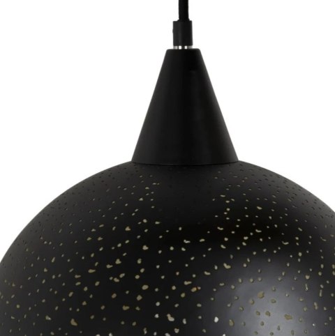 [K] Lampa Wisząca Arjen 5-Light - Czarno-Złoty Industrial, Regulowana Wysokość