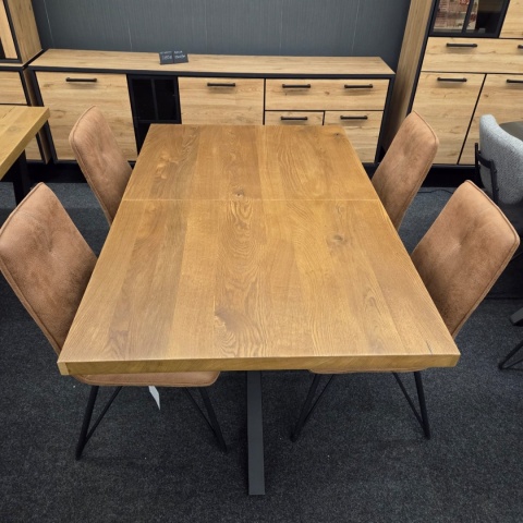 [T, do ręki] Stół Henders& Hazel Metalox centralna noga pająk 160+ 50 x 100 cm