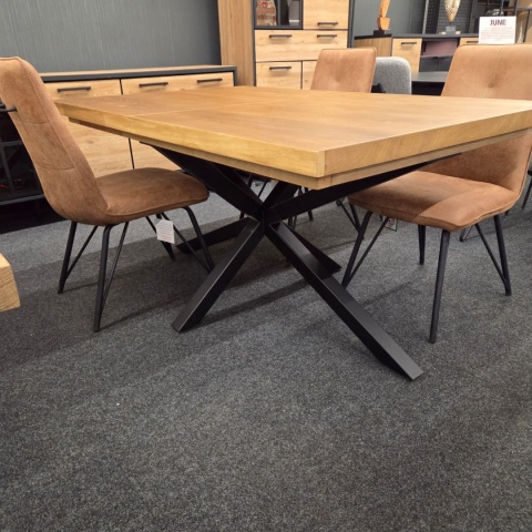 [T, do ręki] Stół Henders& Hazel Metalox centralna noga pająk 160+ 50 x 100 cm