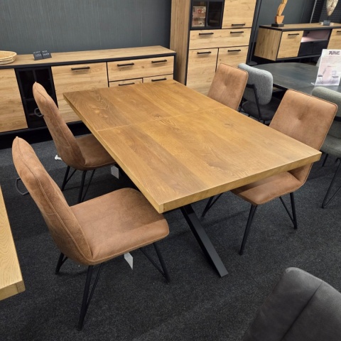 [T, do ręki] Stół Henders& Hazel Metalox centralna noga pająk 160+ 50 x 100 cm