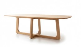 [K, od ręki] Stół Hybrydowy Arvada & Almora 250 cm - Lity Dąb | Lakier Platinum