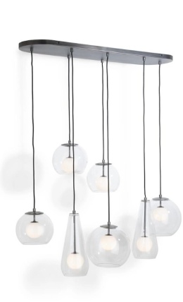 Nowoczesna Lampa Wisząca COCO maison Boris – 7 Punktów Świetlnych, Szara