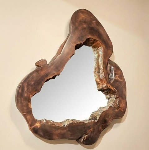 Lustro Unikatowe z Plastra Lipy - 100 x 80 cm | Rękodzieło