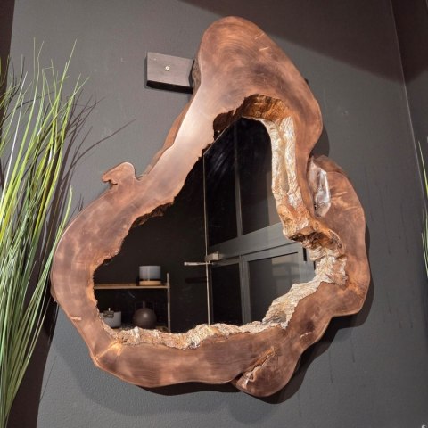 Lustro Unikatowe z Plastra Lipy - 100 x 80 cm | Rękodzieło