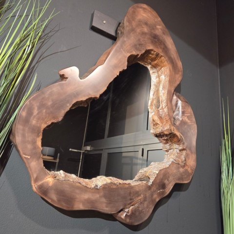 Lustro Unikatowe z Plastra Lipy - 100 x 80 cm | Rękodzieło