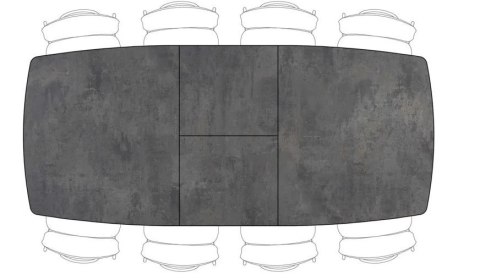 [M] Stół rozkładany PALACE 160-210 cm - Antracyt / Noga Pająk