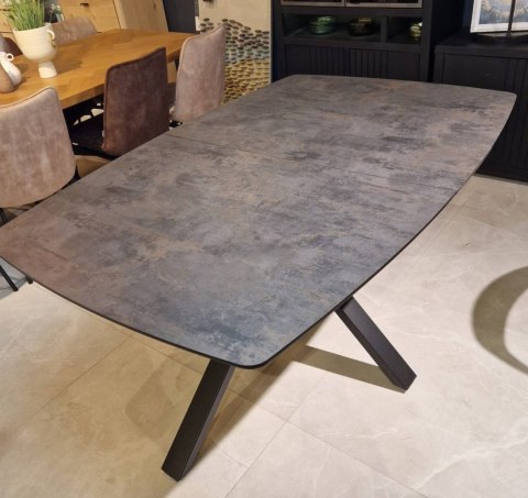 [M] Stół rozkładany PALACE 160-210 cm - Antracyt / Noga Pająk