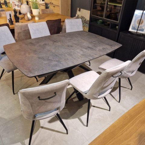 [M] Stół rozkładany PALACE 160-210 cm - Antracyt / Noga Pająk