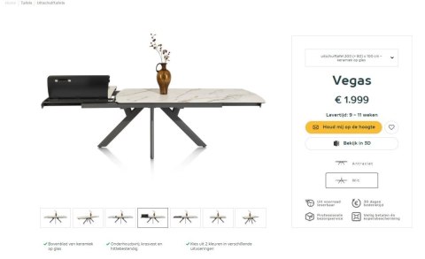 [M, defekt #1] Stół Henders& Hazel Vegas 200+ 80 x 100 cm ceramika na szkle hartowanym