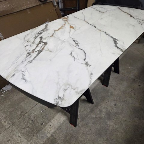 [M, defekt #1] Stół Henders& Hazel Vegas 200+ 80 x 100 cm ceramika na szkle hartowanym