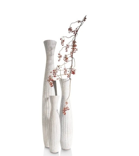 Mała Waza Dekoracyjna COCO maison Milou - Biała, 65 cm