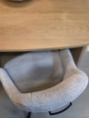 Obrotowy Fotel Eva Habufa - Tkanina Livigno, Rdzeń Sprężynowy, Kolor Kamyk (Pebble) jasnoszary
