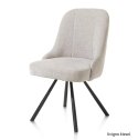 Obrotowy Fotel Jadalniany Habufa Eva - Tkanina Livigno Cream