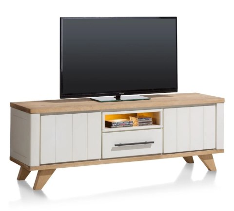 Szafka RTV Jardin 170 cm - Railway Brown & Pure White | Henders & Hazel