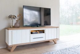 Szafka RTV Jardin 170 cm - Railway Brown & Pure White | Henders & Hazel