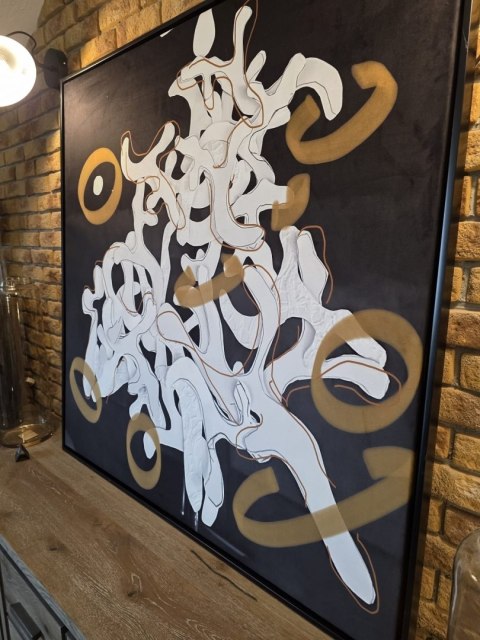 Wielkoformatowy Obraz na Welurze COCO maison Dancing Notes - 120x120 cm