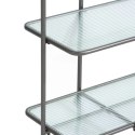 Wielofunkcyjny Regał COCO maison Louis - Antracyt i Szkło Falowane, 170 cm