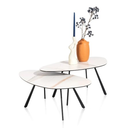 Zestaw stolików kawowych MONTELLO - White Ceramic / XOOON