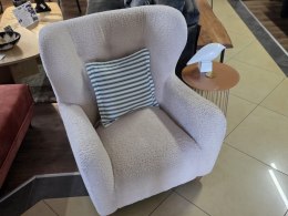 Fotel Uszak SCANDI TEDDY - Cream White / Off-White