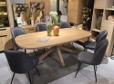 [K, od ręki] Henders & Hazel Stół Jadalniany Owalny Metalox/ Nyborg 210x110 cm, Centralna Noga Drewniana, Fornir Dąb Naturalny